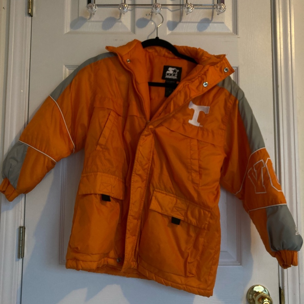 Unisex Streetwear Orange Sports jacket, fits like a large, minor small stains